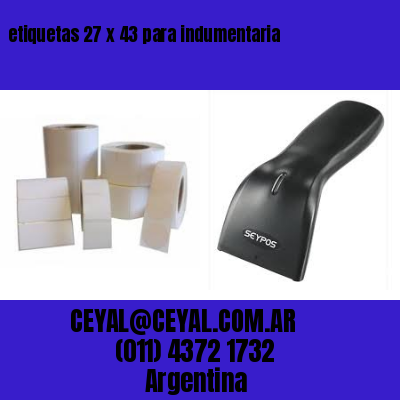 etiquetas 27 x 43 para indumentaria