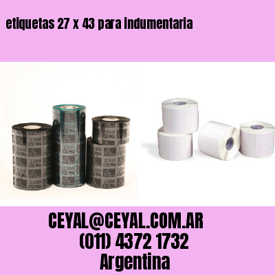 etiquetas 27 x 43 para indumentaria