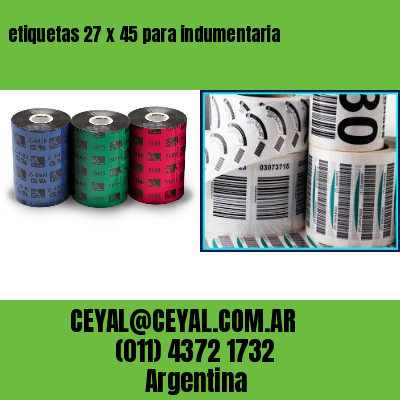 etiquetas 27 x 45 para indumentaria