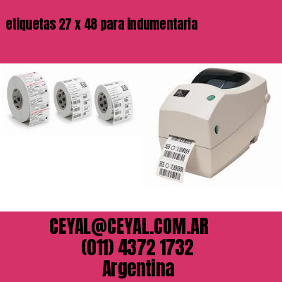 etiquetas 27 x 48 para indumentaria