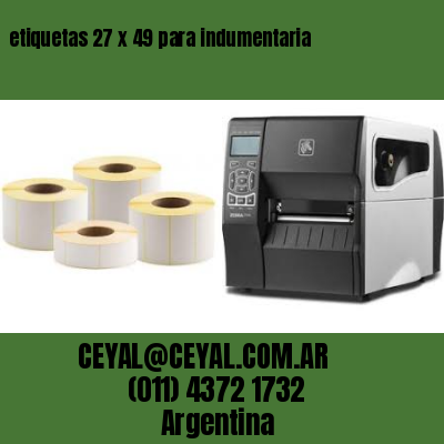 etiquetas 27 x 49 para indumentaria