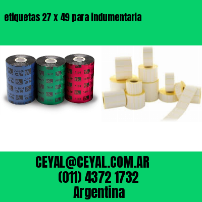 etiquetas 27 x 49 para indumentaria