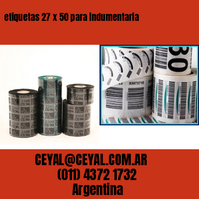 etiquetas 27 x 50 para indumentaria
