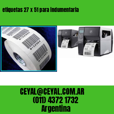 etiquetas 27 x 51 para indumentaria