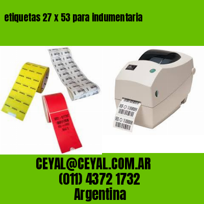 etiquetas 27 x 53 para indumentaria