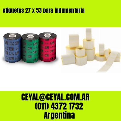 etiquetas 27 x 53 para indumentaria