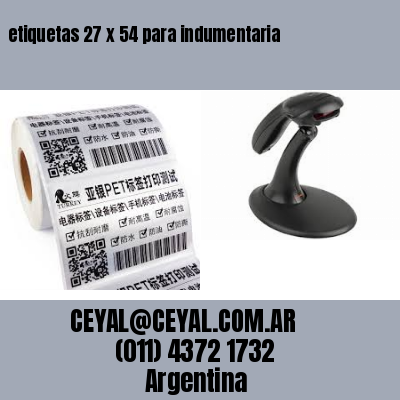 etiquetas 27 x 54 para indumentaria