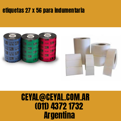 etiquetas 27 x 56 para indumentaria