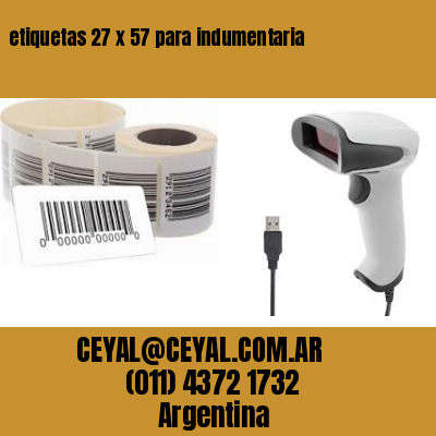 etiquetas 27 x 57 para indumentaria