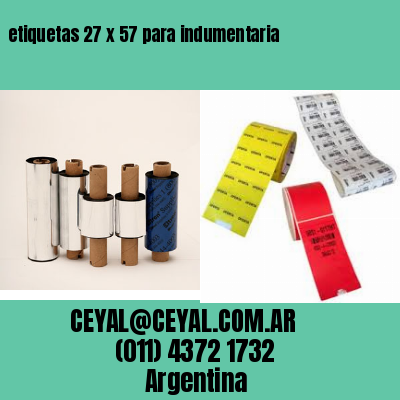 etiquetas 27 x 57 para indumentaria