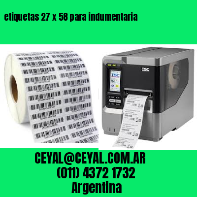 etiquetas 27 x 58 para indumentaria