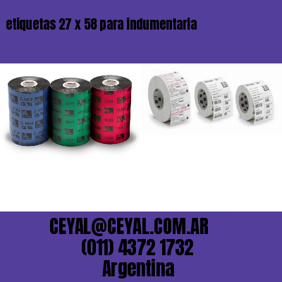 etiquetas 27 x 58 para indumentaria