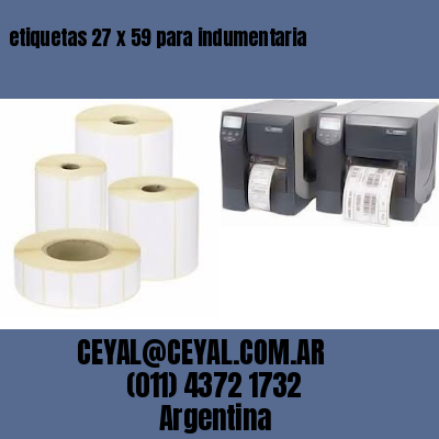 etiquetas 27 x 59 para indumentaria