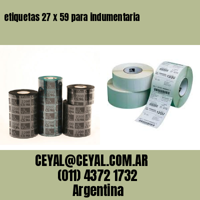 etiquetas 27 x 59 para indumentaria