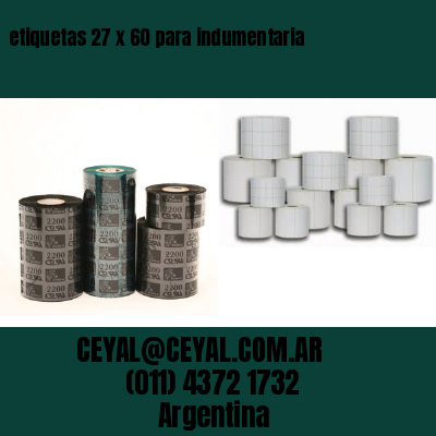 etiquetas 27 x 60 para indumentaria