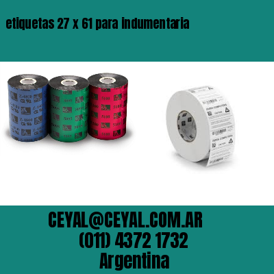 etiquetas 27 x 61 para indumentaria