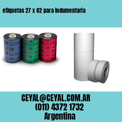 etiquetas 27 x 62 para indumentaria