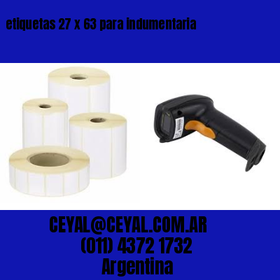 etiquetas 27 x 63 para indumentaria
