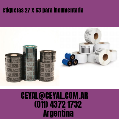 etiquetas 27 x 63 para indumentaria