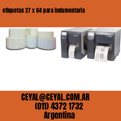 etiquetas 27 x 64 para indumentaria
