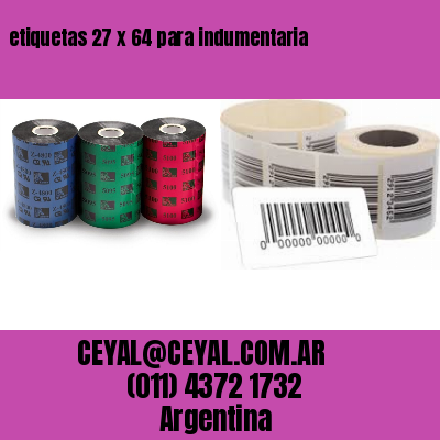etiquetas 27 x 64 para indumentaria