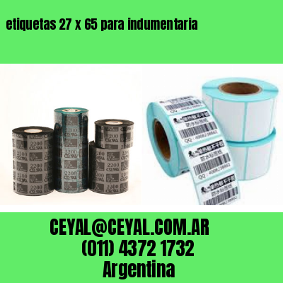 etiquetas 27 x 65 para indumentaria