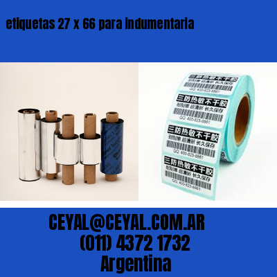 etiquetas 27 x 66 para indumentaria