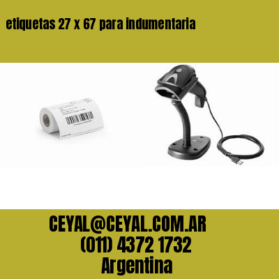 etiquetas 27 x 67 para indumentaria