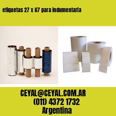 etiquetas 27 x 67 para indumentaria