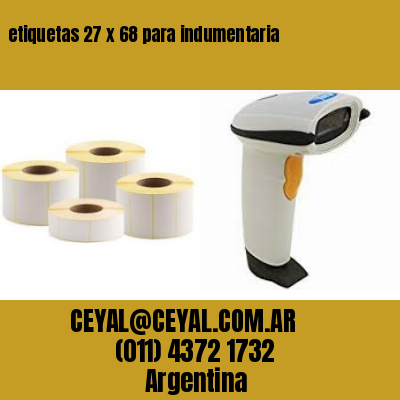 etiquetas 27 x 68 para indumentaria