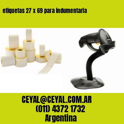etiquetas 27 x 69 para indumentaria
