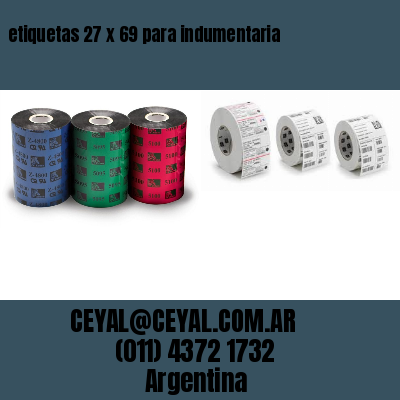etiquetas 27 x 69 para indumentaria