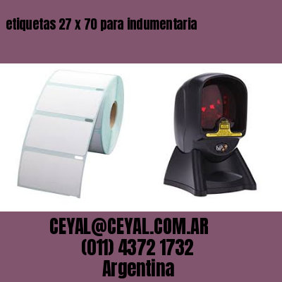 etiquetas 27 x 70 para indumentaria