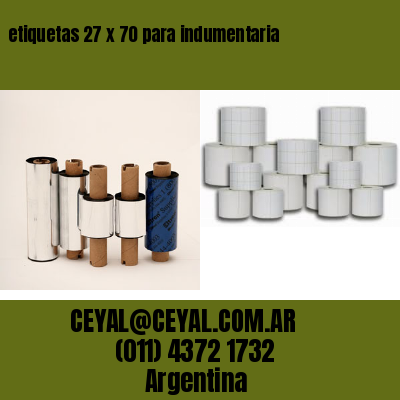etiquetas 27 x 70 para indumentaria