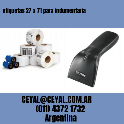 etiquetas 27 x 71 para indumentaria