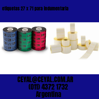 etiquetas 27 x 71 para indumentaria