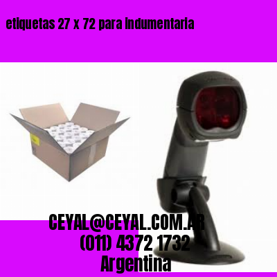 etiquetas 27 x 72 para indumentaria