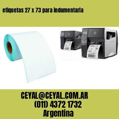 etiquetas 27 x 73 para indumentaria