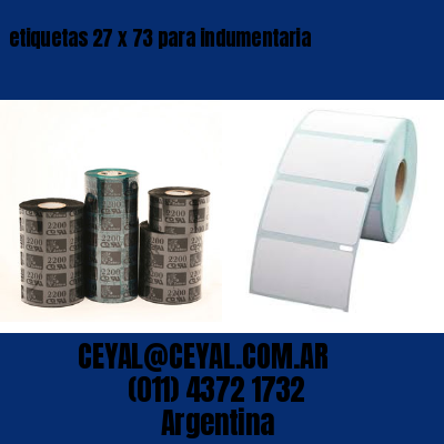 etiquetas 27 x 73 para indumentaria