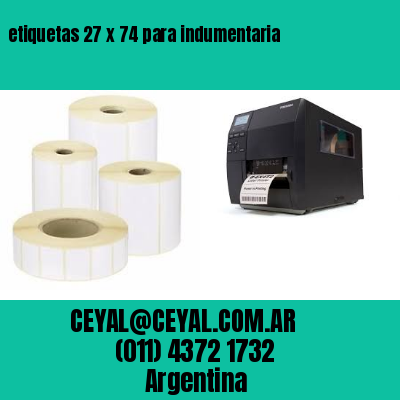 etiquetas 27 x 74 para indumentaria