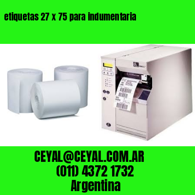 etiquetas 27 x 75 para indumentaria