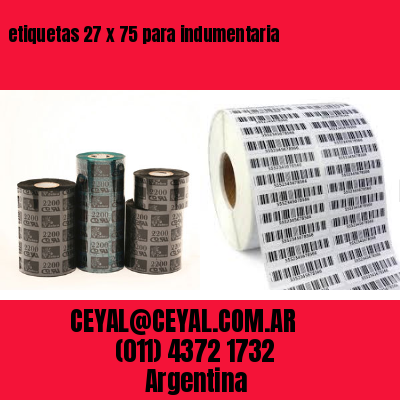 etiquetas 27 x 75 para indumentaria