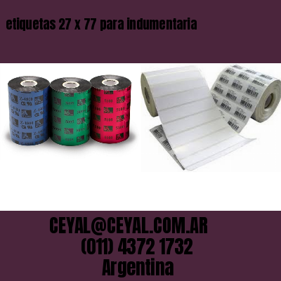 etiquetas 27 x 77 para indumentaria