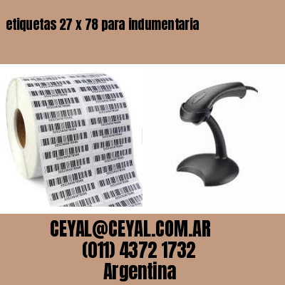 etiquetas 27 x 78 para indumentaria