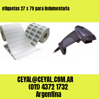 etiquetas 27 x 79 para indumentaria