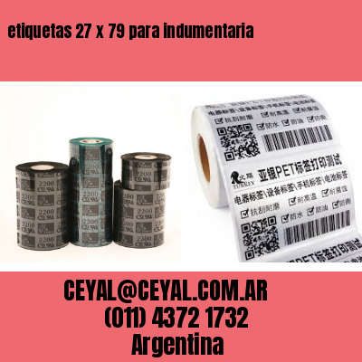 etiquetas 27 x 79 para indumentaria
