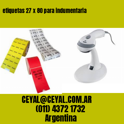 etiquetas 27 x 80 para indumentaria