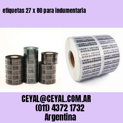 etiquetas 27 x 80 para indumentaria