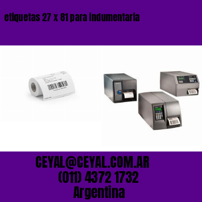 etiquetas 27 x 81 para indumentaria