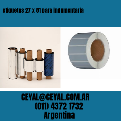 etiquetas 27 x 81 para indumentaria